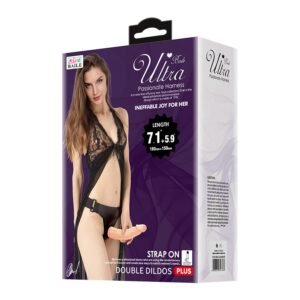 Baile™ Ultra Passionate Harness Inflatable Double Dildo Strap On
