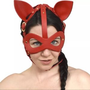 BDSM Red Face Mask & Ears