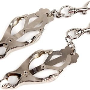 BDSM Steel Nipple Clamps with Heavy Balls