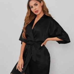 Black Satin Gown