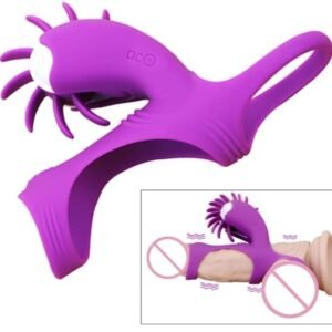 Cock & Ball Cock Ring Rings with Rolling Tongues Vibrator