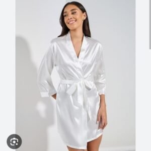 Pearl White Satin Gown