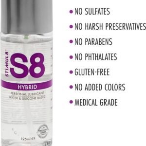 S8 Hybrid Water & Silicone-Based Personal Lubricant 125ml