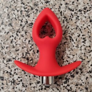 Silicone Heart Anal 8mm Plug with Bullet