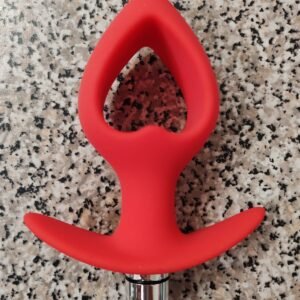 Silicone Heart Anal Plug with Bullet