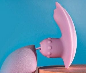 Vaginal Stimulator with Clitoral Tongue Tickler Virator